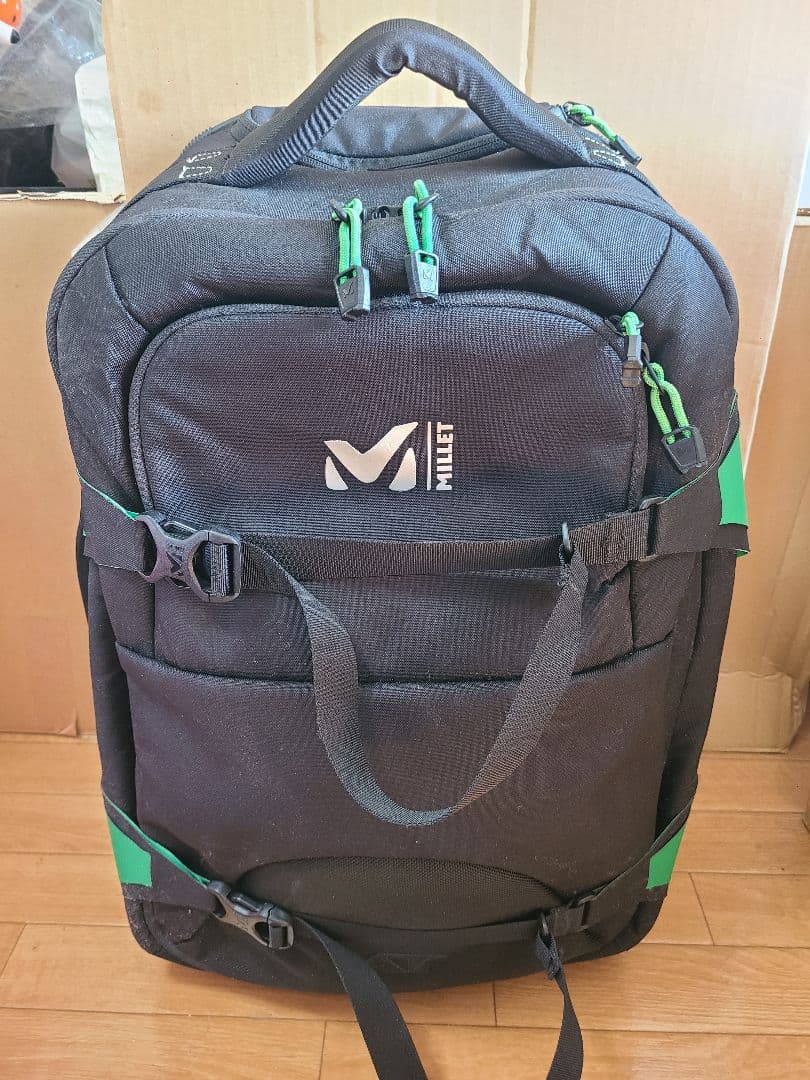 【最終価格】MILLET ミレー キャリーバッグ BLK×GRN トロリー