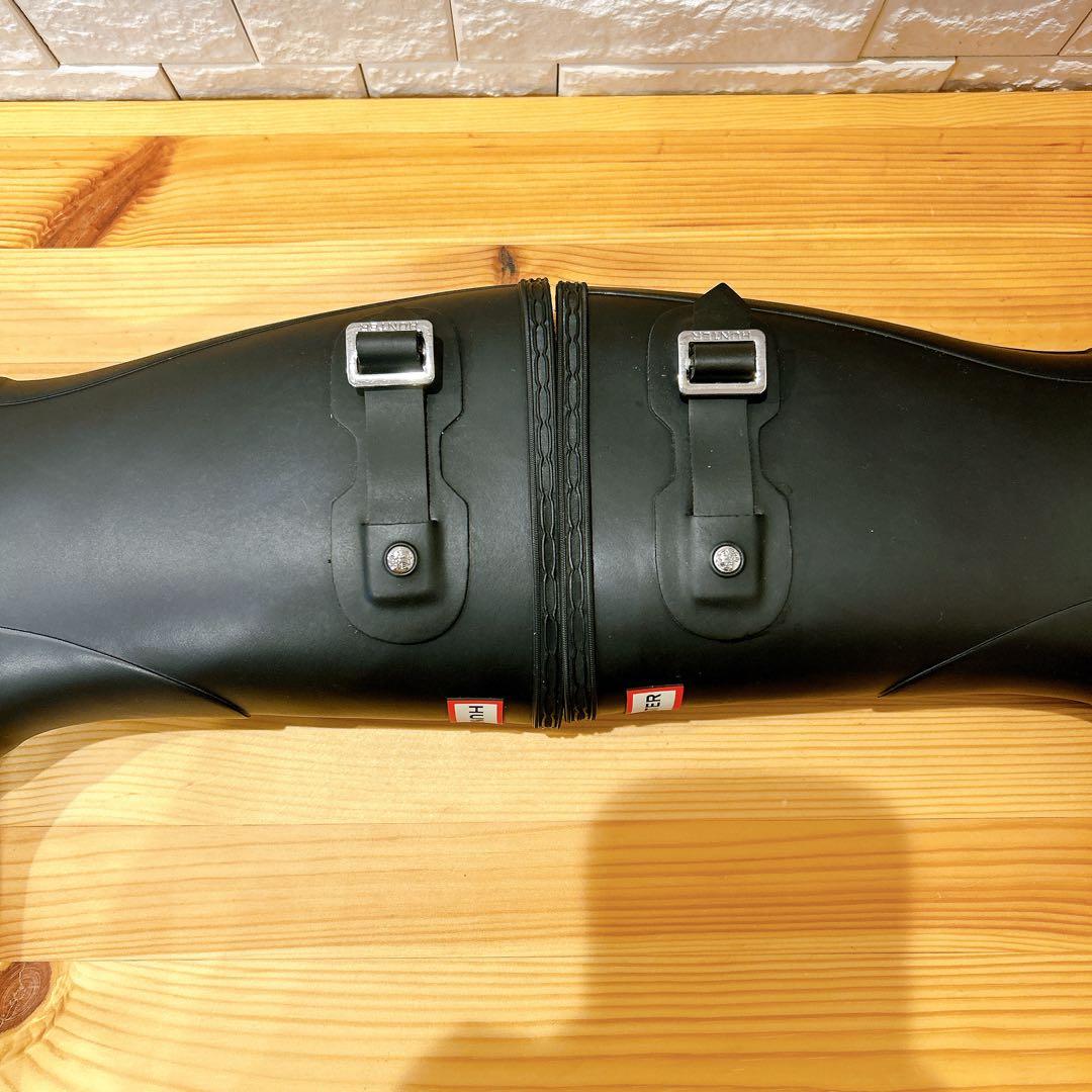 【未使用級】 HUNTER ハンター レインブーツ 長靴 バックル付き 25㎝