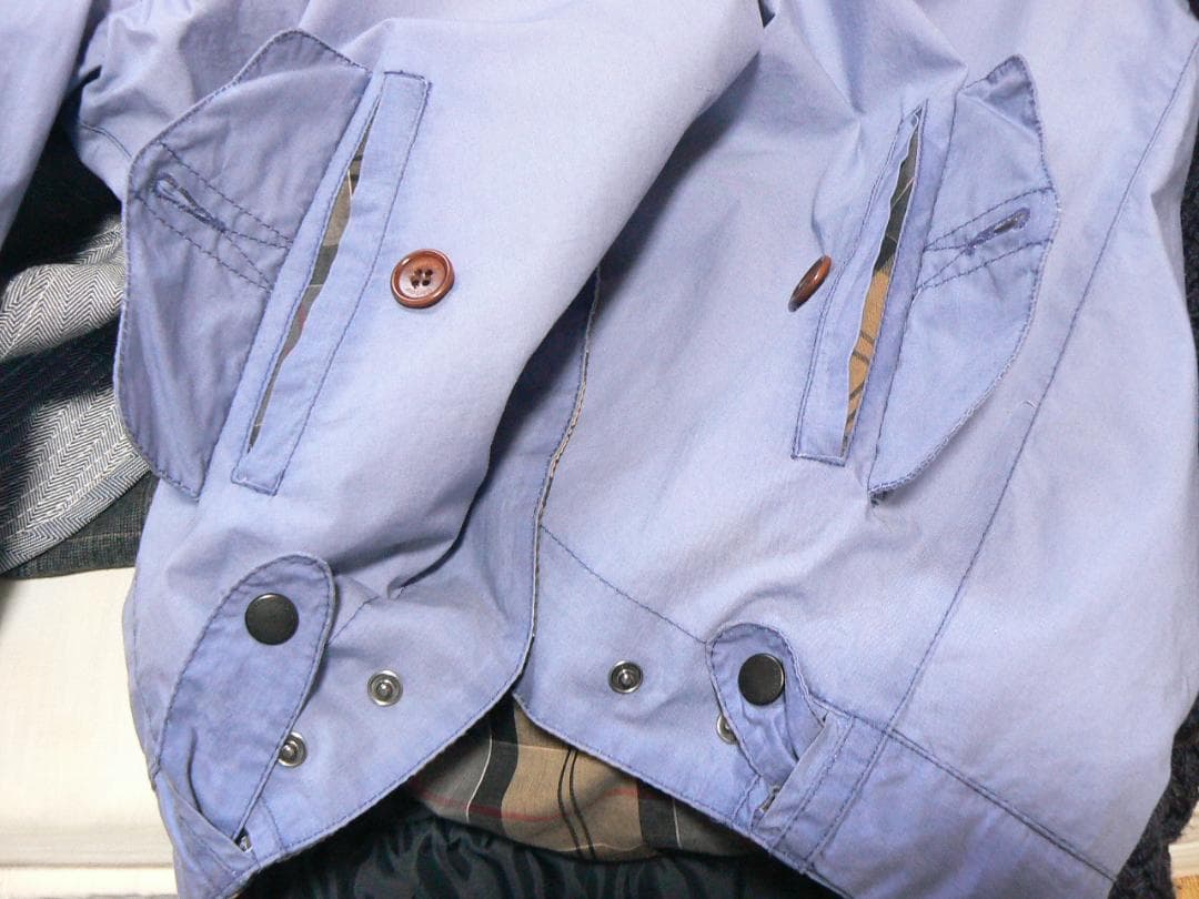 バブアー　BARBOUR×TOKITOライトブルー コーデュロイ襟 ジャケット