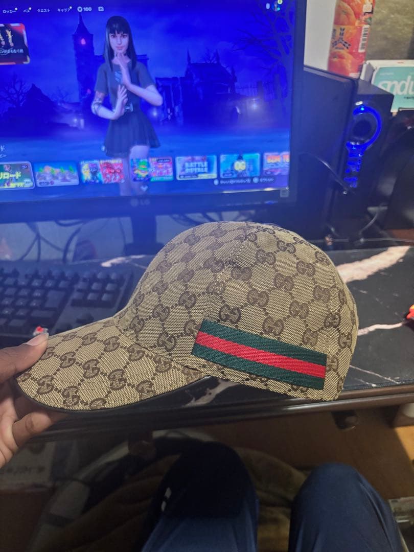 Gucci GGモノグラム ベースボールキャップ