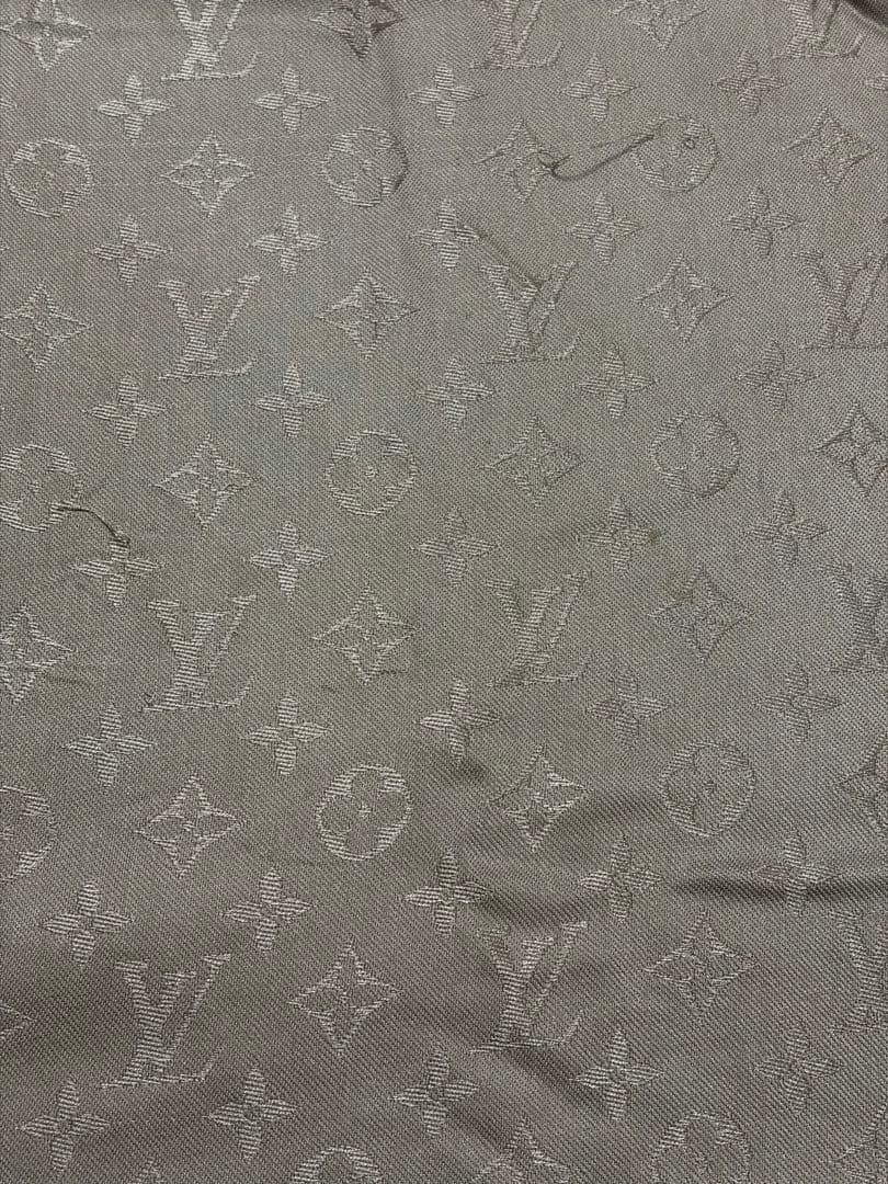 LOUIS VUITTON 大判 モノグラム ショール ストール グレー