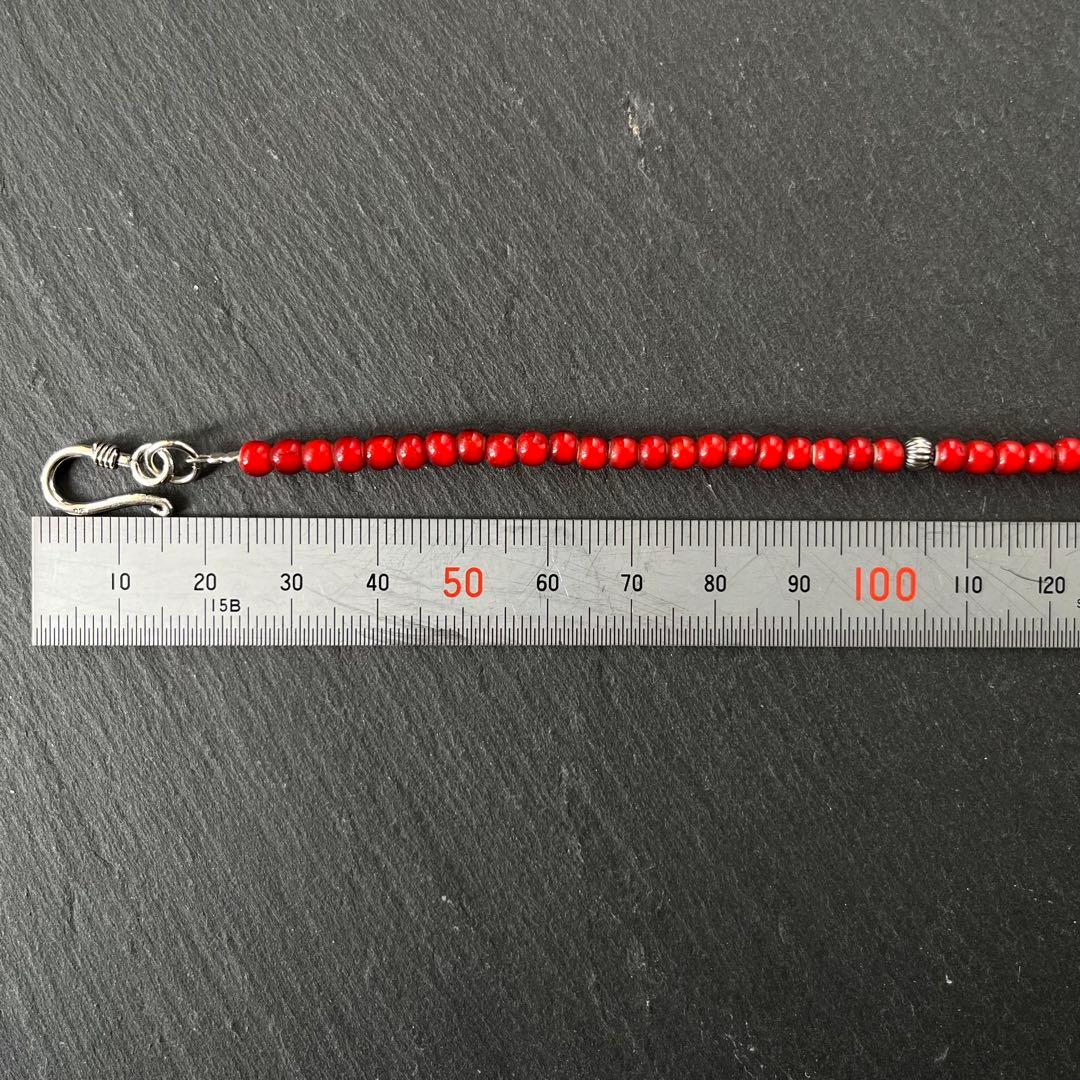 ナバホパール、ホワイトハーツ ネックレス 45.5cm