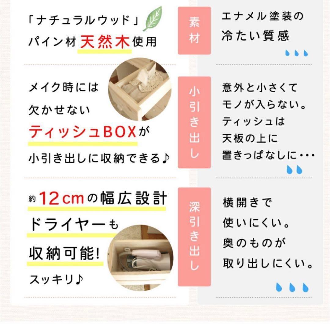1面鏡ドレッサー※スツール(別出品)とセット販売