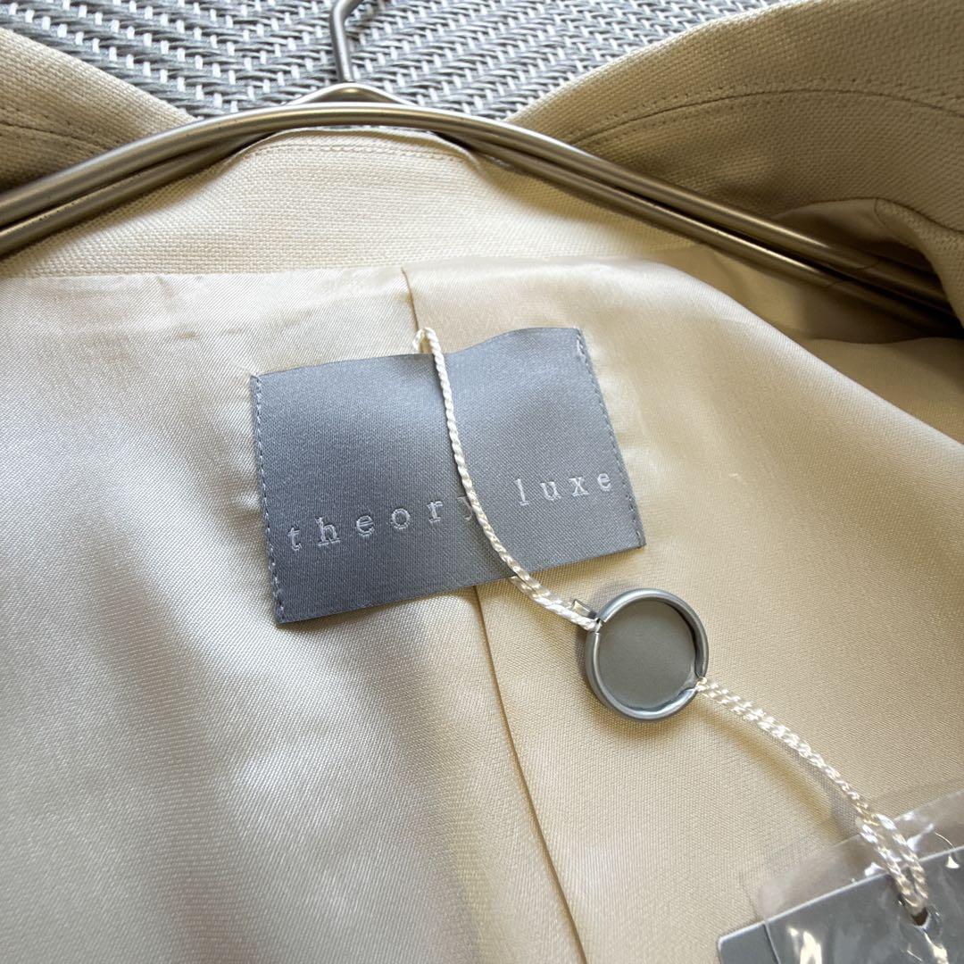 新品 theory luxe カシミヤ コットン テーラードジャケット ベージュ