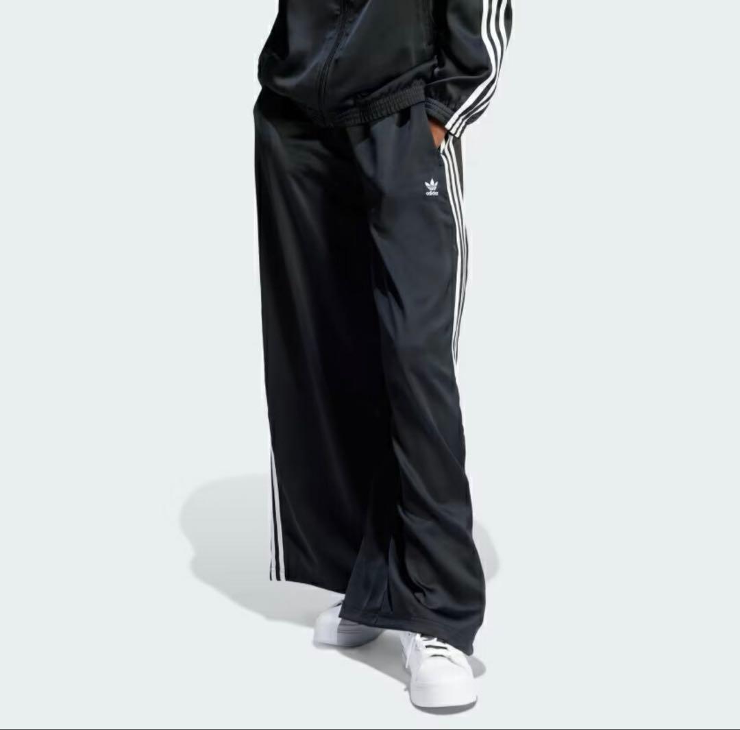 【美品】アディダスオリジナルス サテン ワイドレッグ トラックパンツ