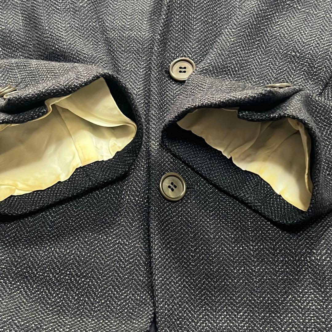【大きいサイズ】ジョルジオアルマーニ　黒タグ　ジャケット　カシミヤ　黒　56