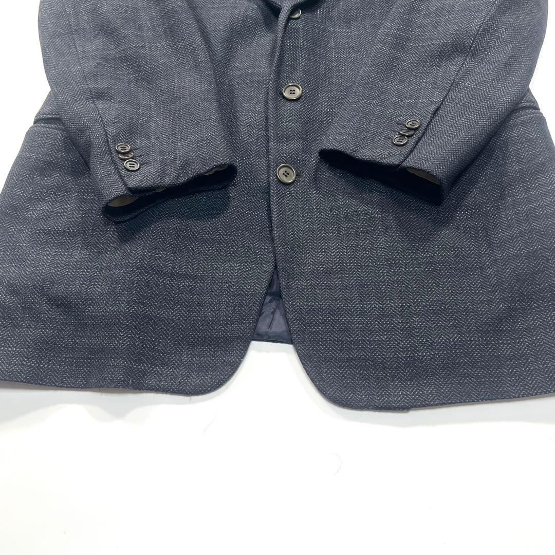 【大きいサイズ】ジョルジオアルマーニ　黒タグ　ジャケット　カシミヤ　黒　56