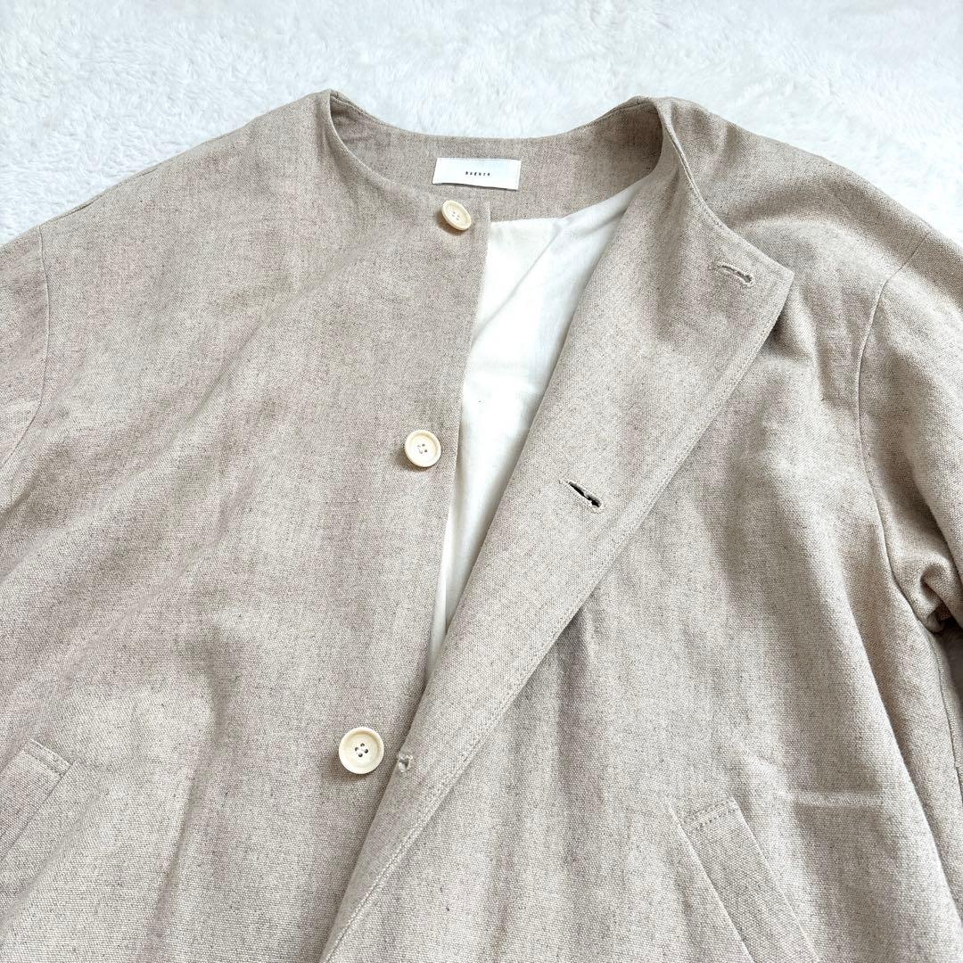 【極美品】kagure かぐれ 近年 リネンレーヨンテントコート ノーカラー