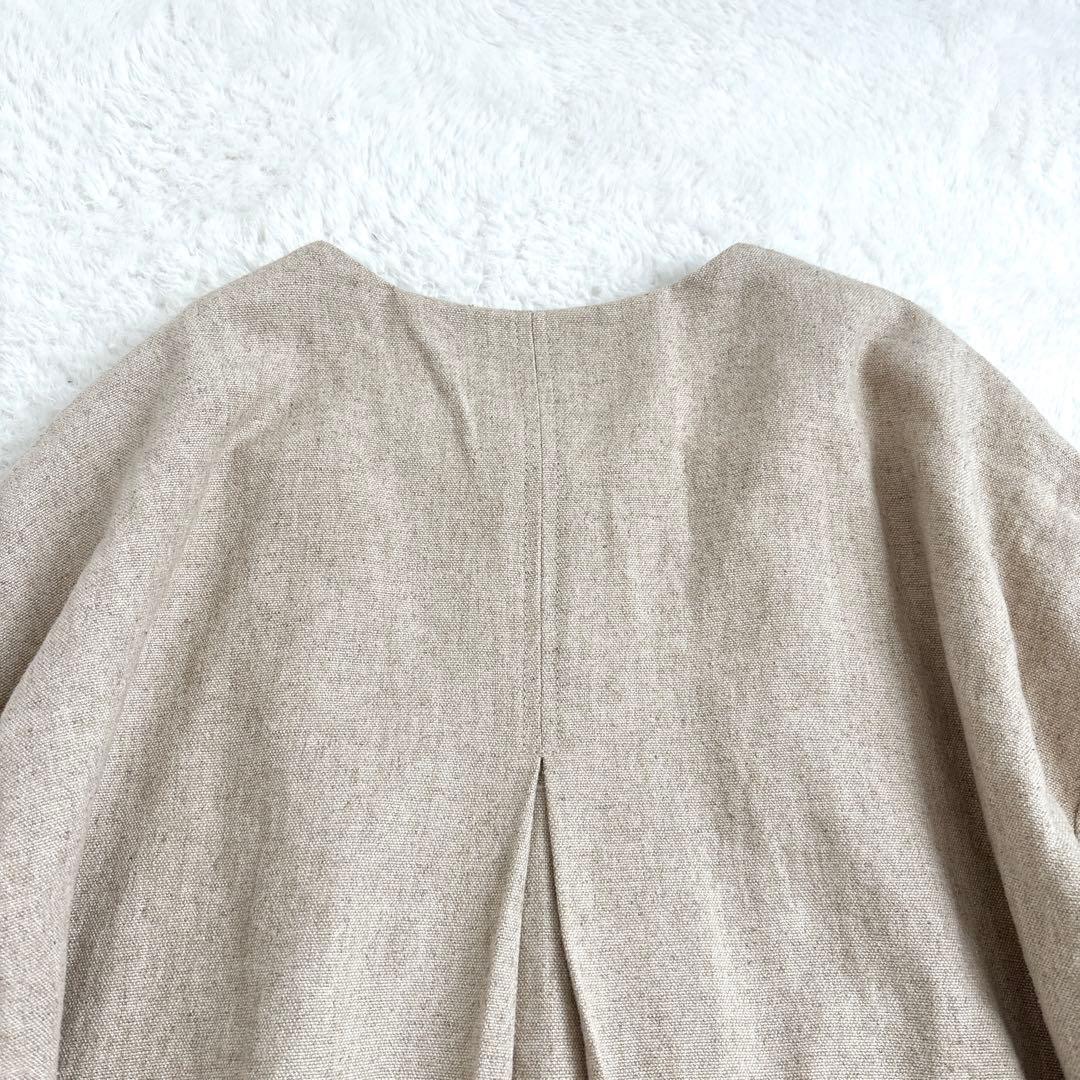 【極美品】kagure かぐれ 近年 リネンレーヨンテントコート ノーカラー