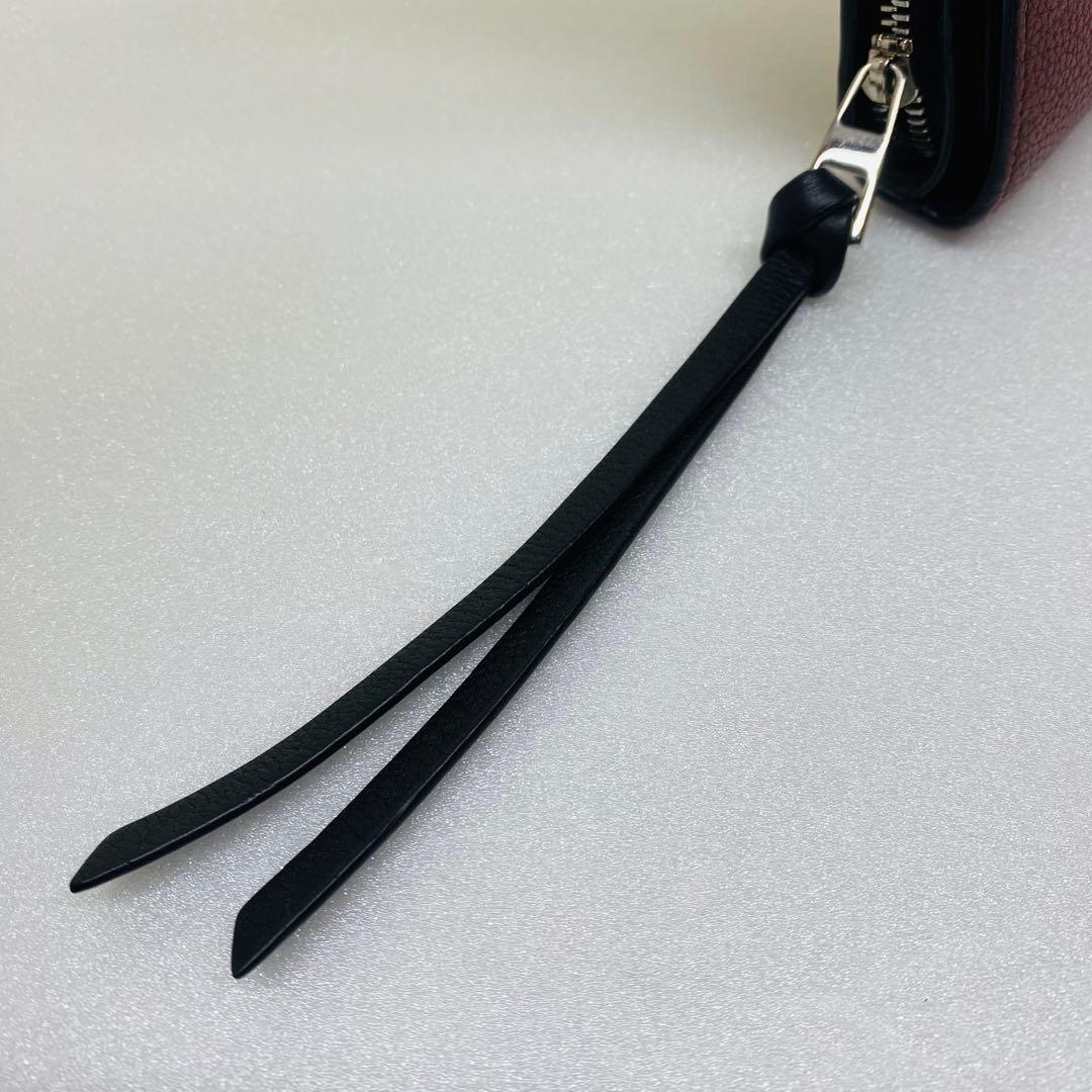 LOEWE ロエベ 二つ折り財布 コンパクトジップウォレット　バイカラー