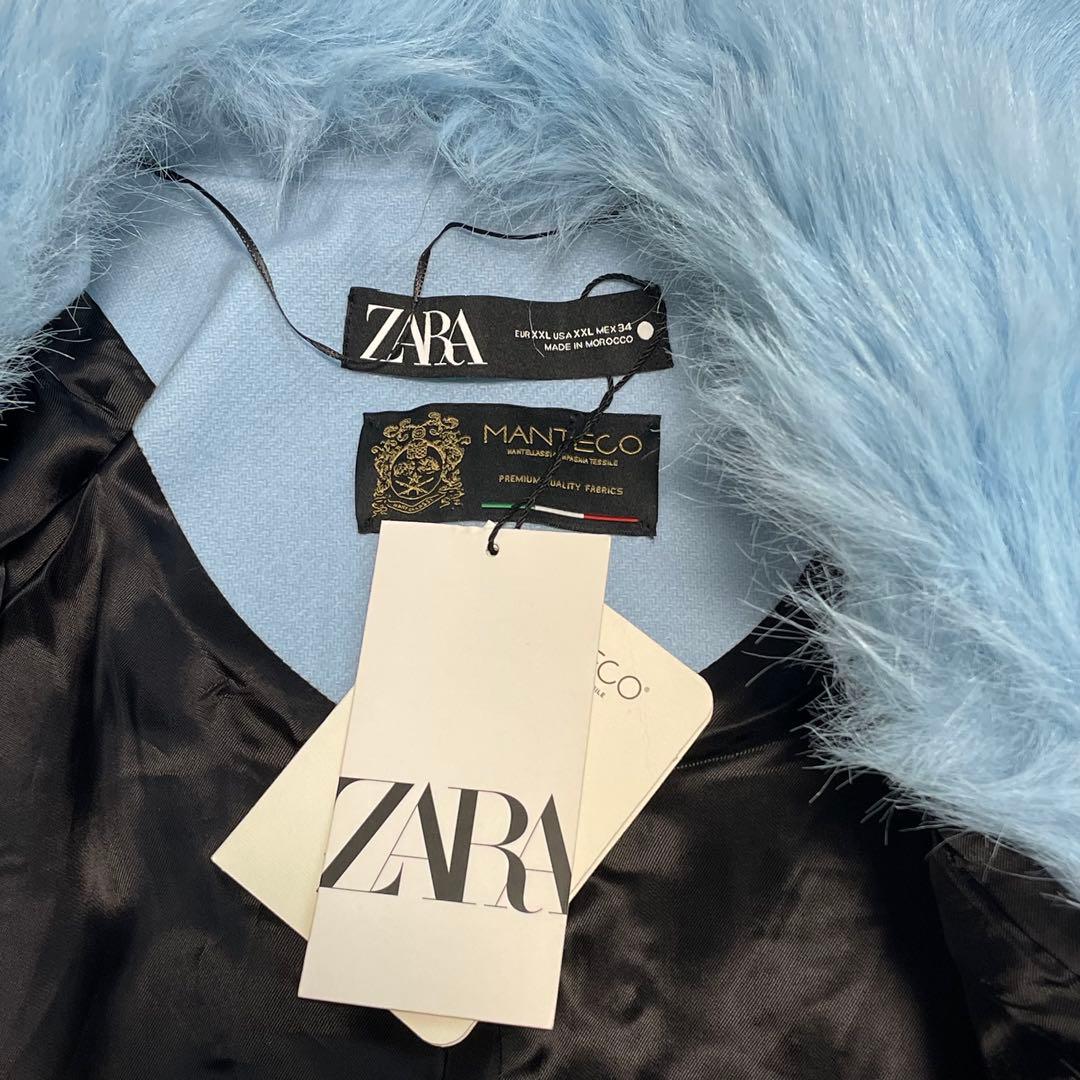 未使用✨ ZARA マンテコ ロングプレミアムウールブレンドコート XXL
