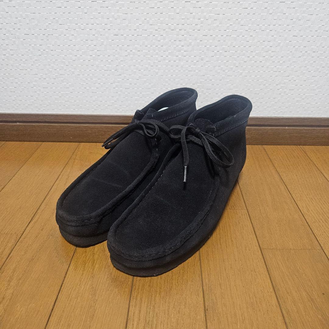 美品☆ クラークス ワラビー スエード 定番 黒 27.0cm