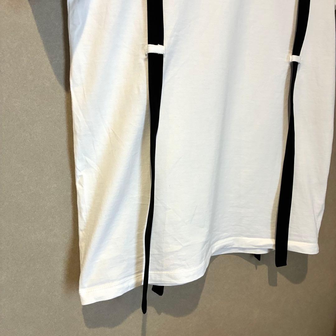 美品　24ss BORDERS at BALCONY フリルサスペンダーTシャツ