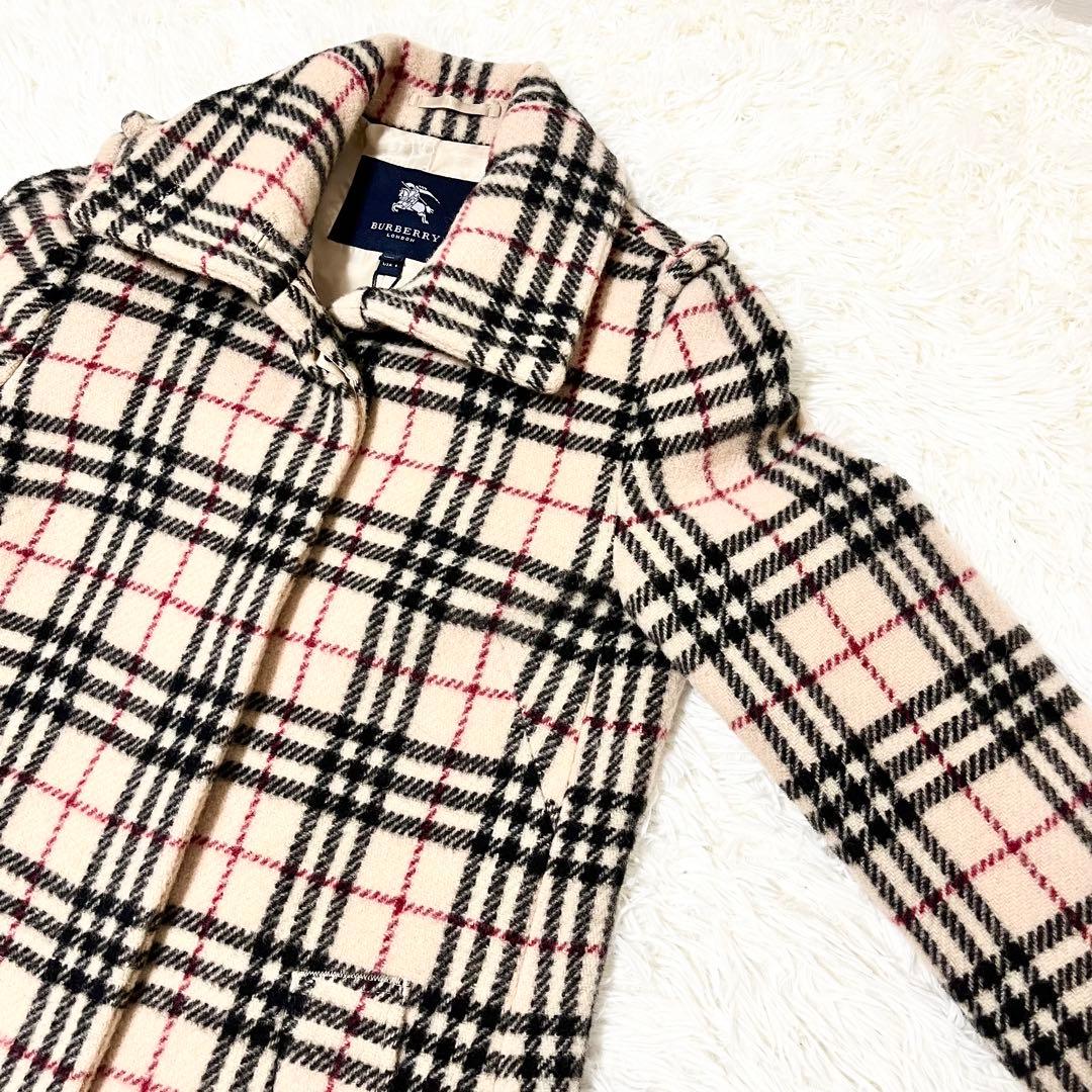 ✨希少✨BURBERRY LONDON ノバチェック　ウール　ロングコート