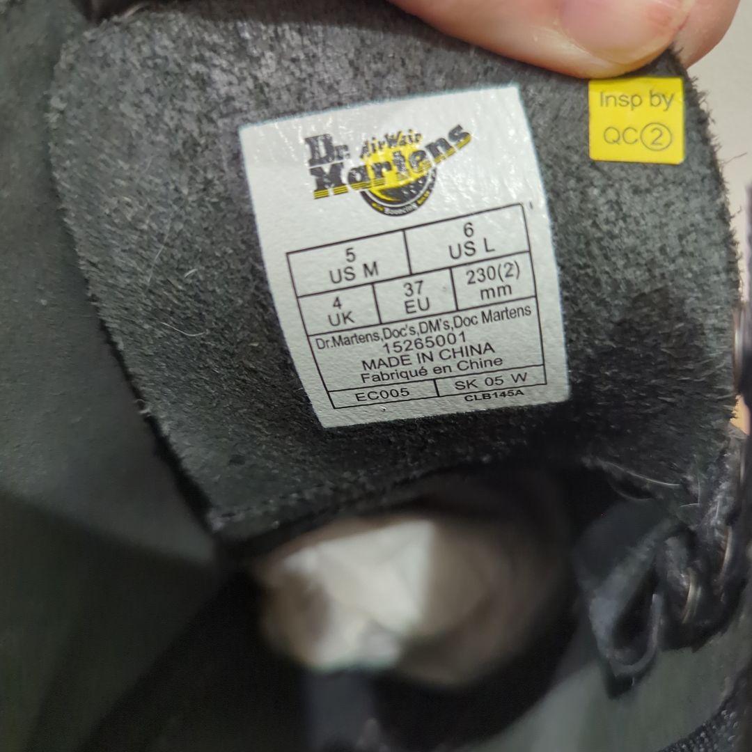 美品　Dr. Martens JADON 8ホールブラック 23.0サイドジップ