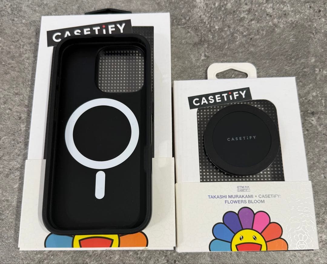 村上隆 x CASETiFY コレクション スマイル (レインボー)スマホケース