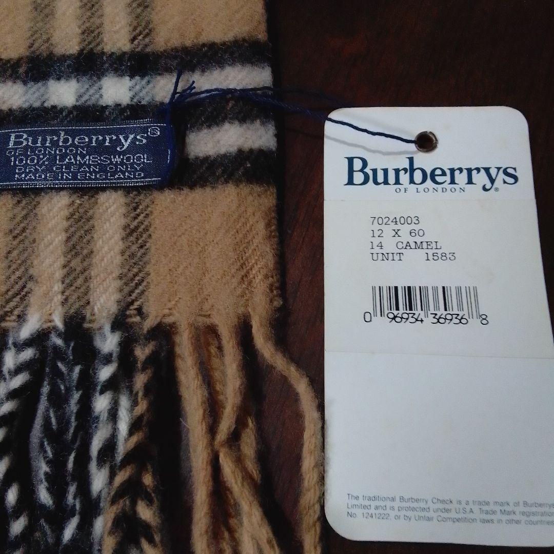 Burberry's マフラー 未使用品✨️ ラムウール100%ロングタイプ