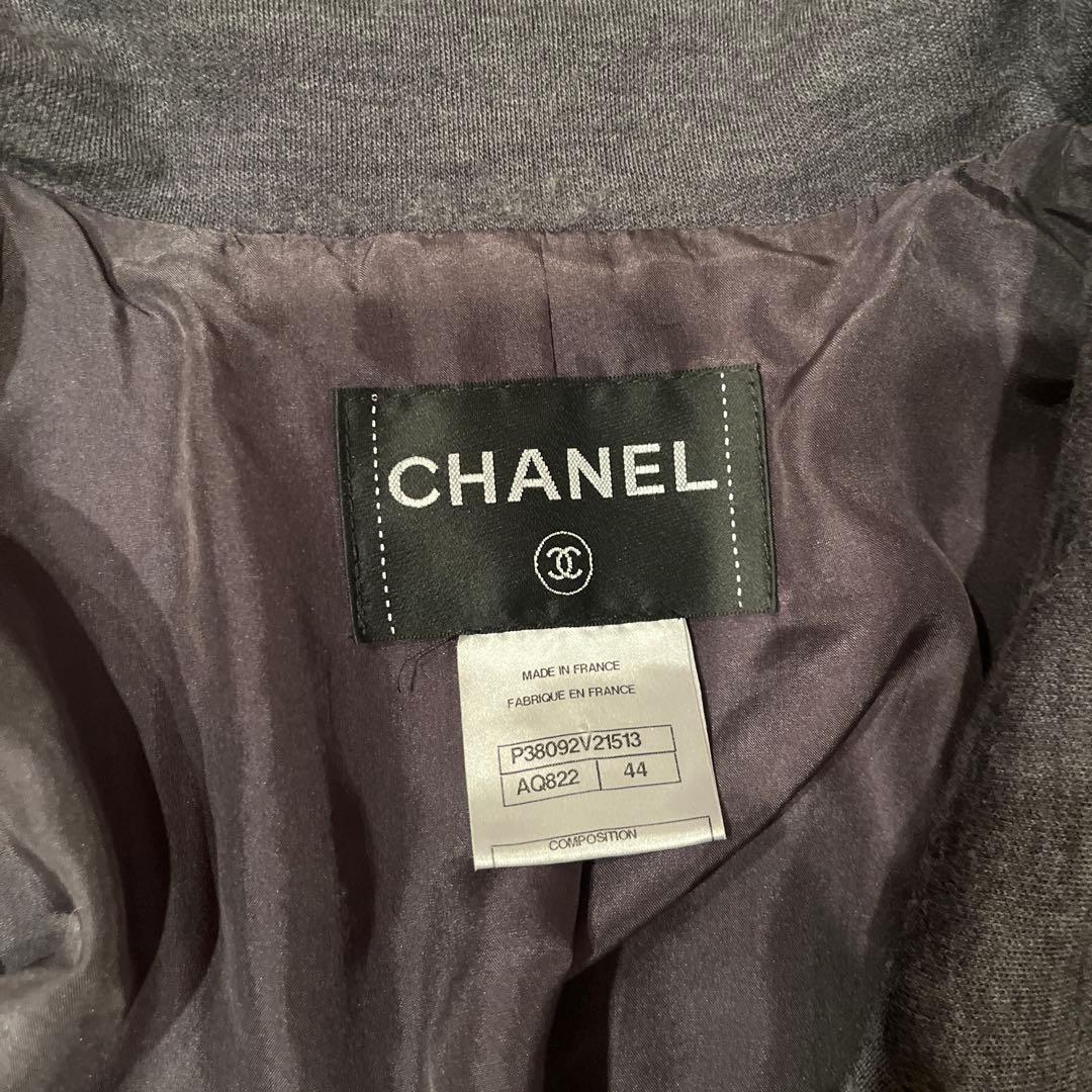 CHANEL グレー テーラードジャケット 44