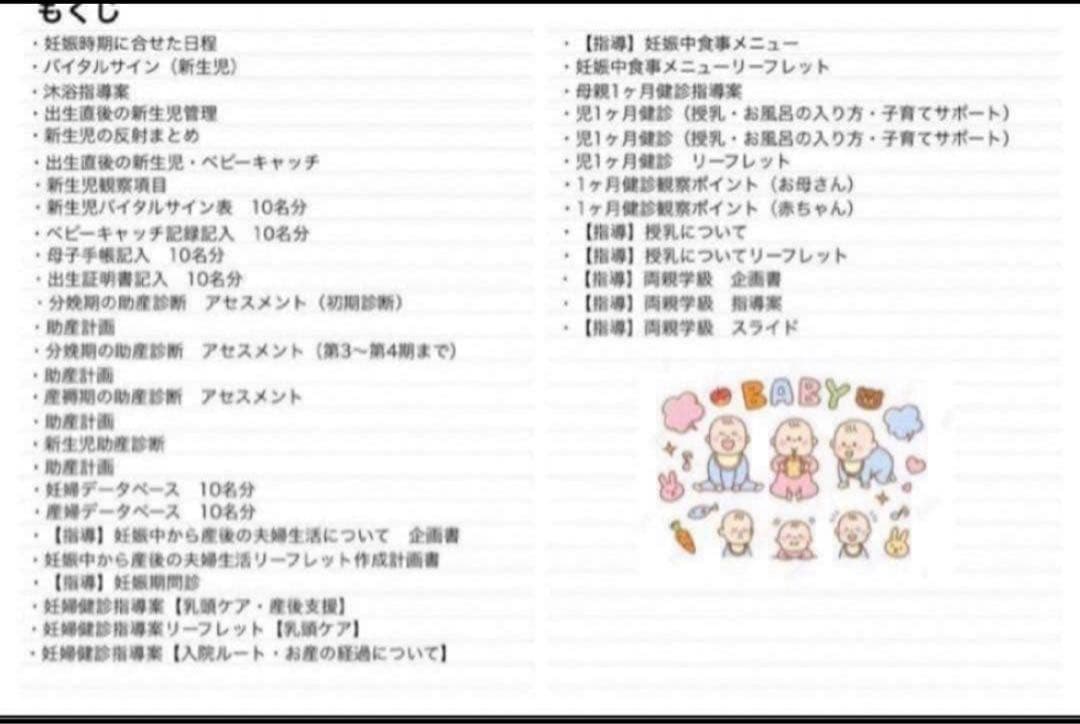 ★土日限定応援価格★助産師・助産学生実習セット実習乗り切りセットまとめノート