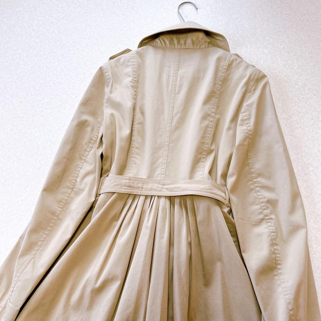S Max Mara トレンチコート　ベルト付　バックプリーツ　38M相当