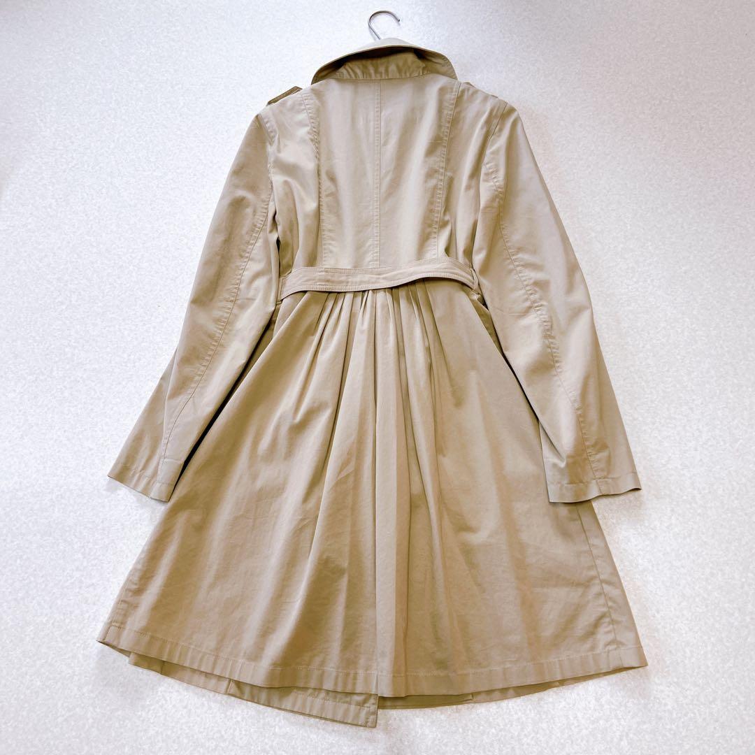 S Max Mara トレンチコート　ベルト付　バックプリーツ　38M相当