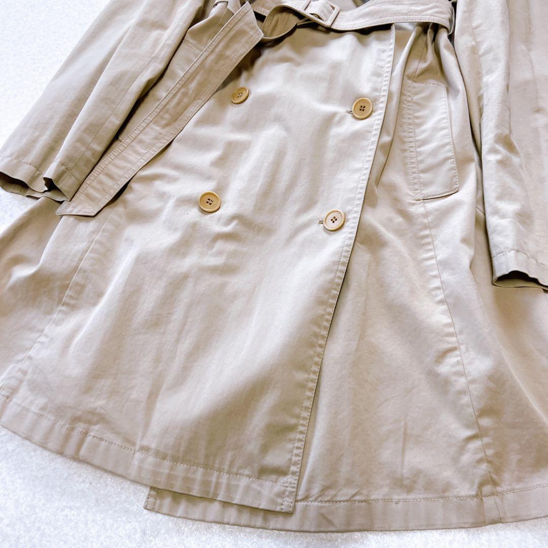 S Max Mara トレンチコート　ベルト付　バックプリーツ　38M相当