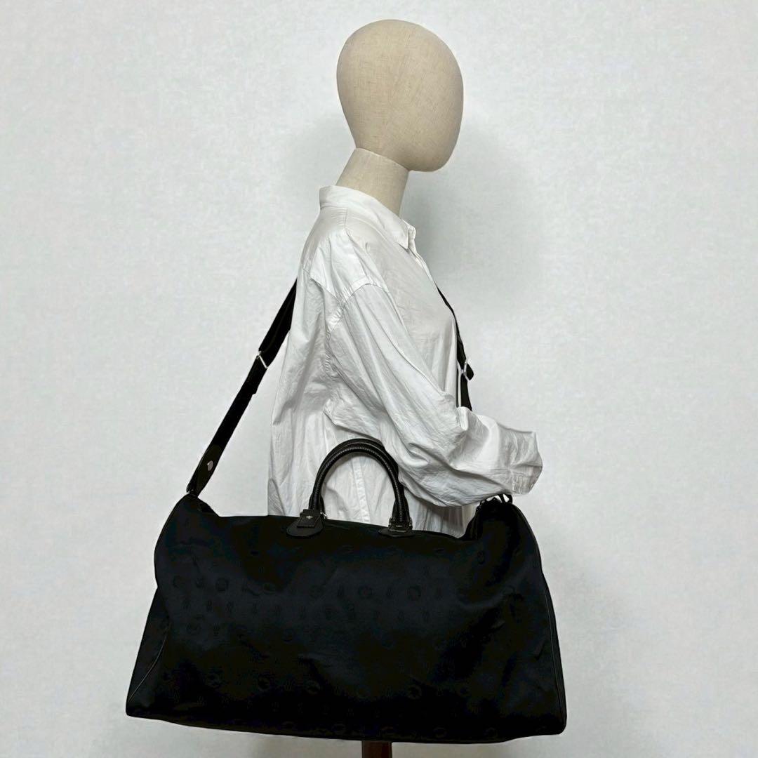 ハンティングワールド　ブラック　キャンバス×レザー　大容量　ボストンバッグ