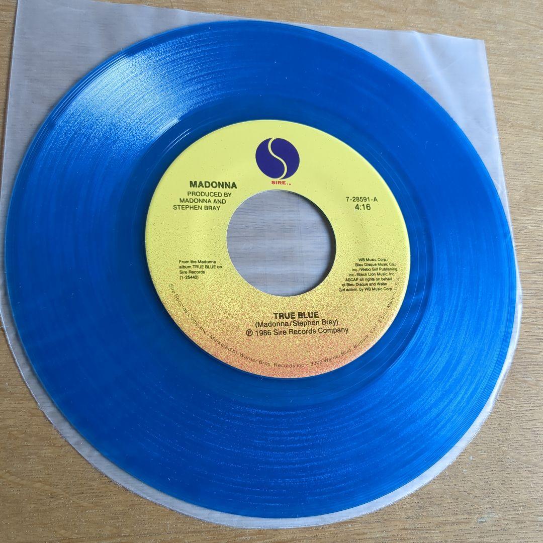 マドンナ　Madonna　True Blue　7\"　ブルーカラーレコード　輸入盤