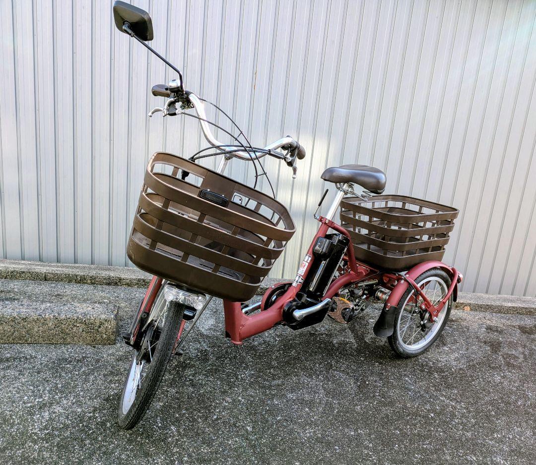 使用数回 ブリヂストン 電動三輪車 フロンティア ラクットワゴン レッド 送料込