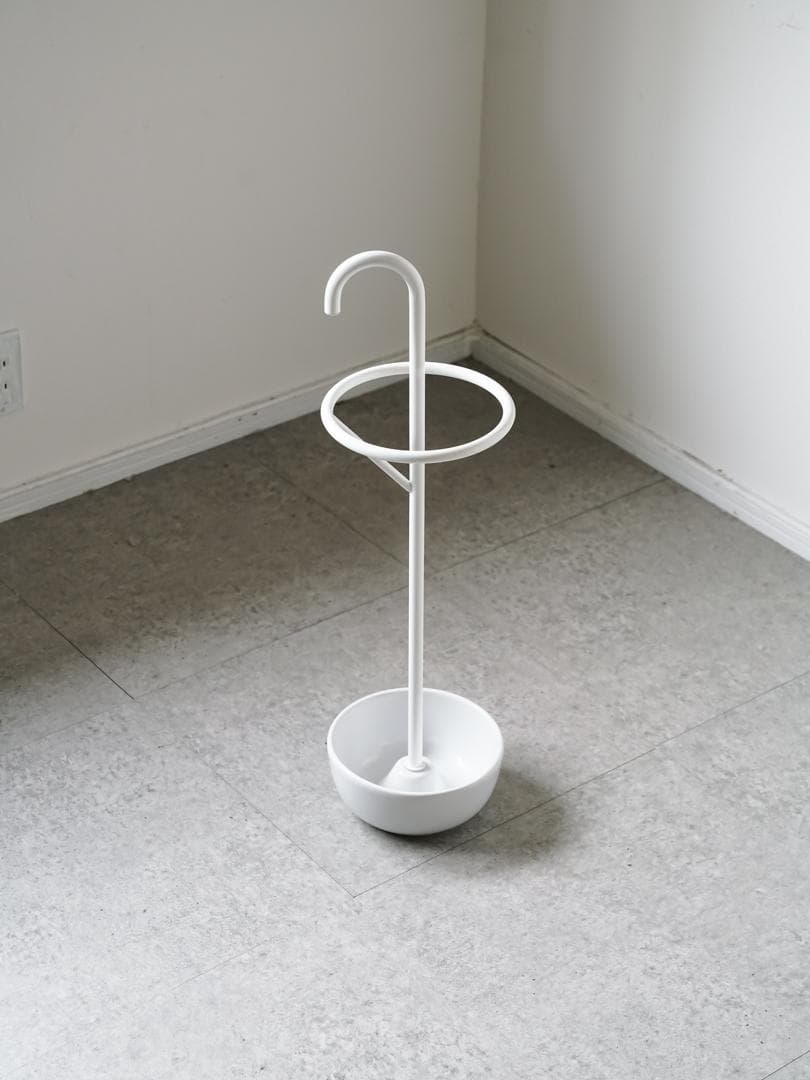 廃盤 OLD IKEA \"NARLIG\" 陶器 傘立て ポール ポストモダン 白