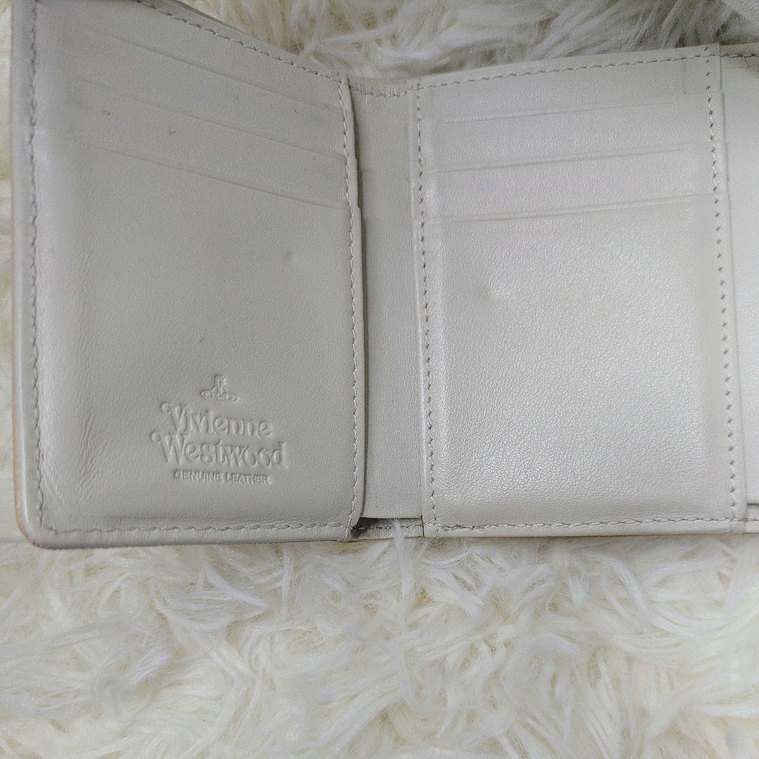 ヴィヴィアンウエストウッド 三折り 財布 がま口 金具 サフィアーノベージュ