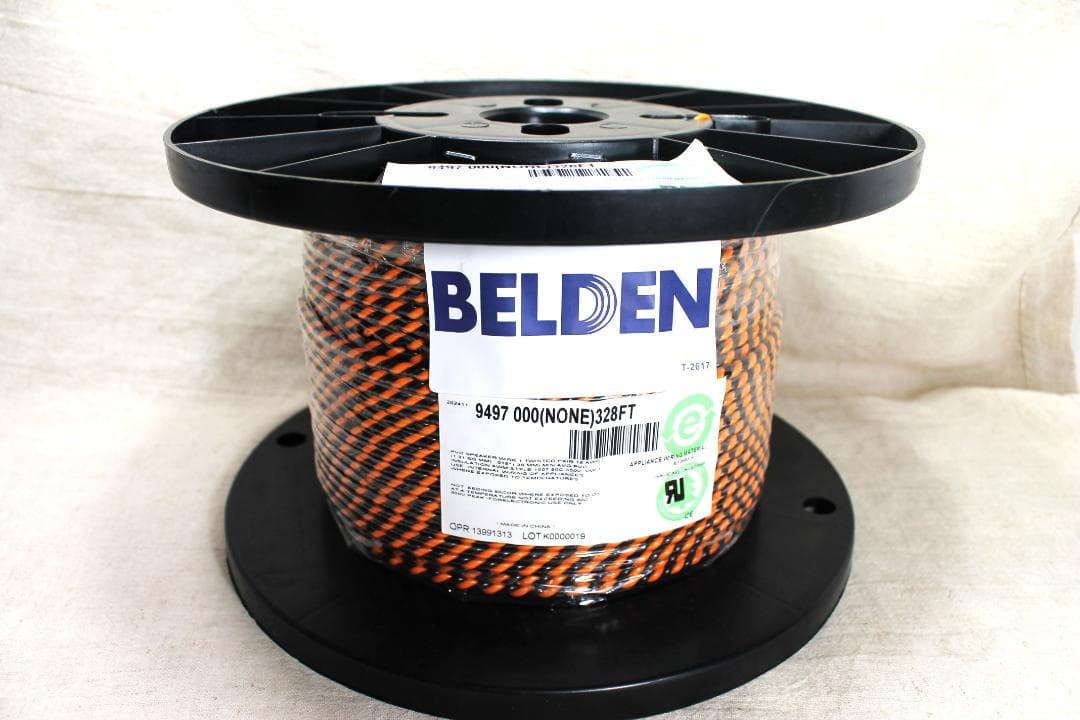 BELDENベルデン 9497 3ｍ2本　ナカミチ金バナナプラグーピンプラグ付！