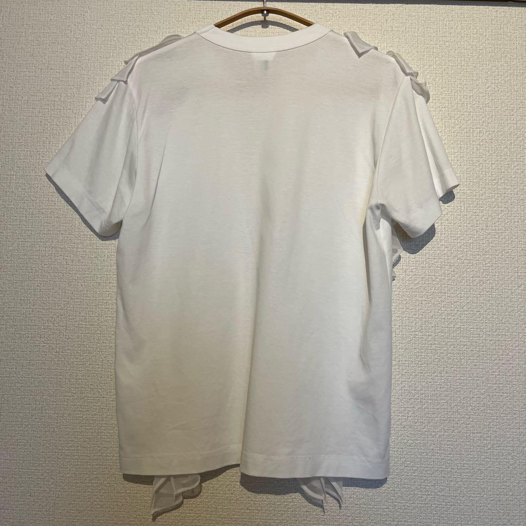noir kei ninomiya フリル付きTシャツ M ホワイト