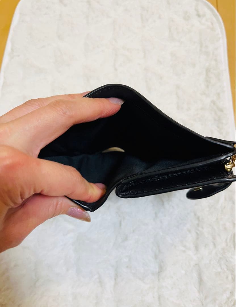 COACH コーチ 二つ折り財布 ブラック シグネチャー レザー ウォレット