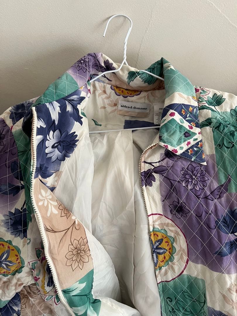 ALFRED DUNNER ジャケット　コート　シルク　ヴィンテージ