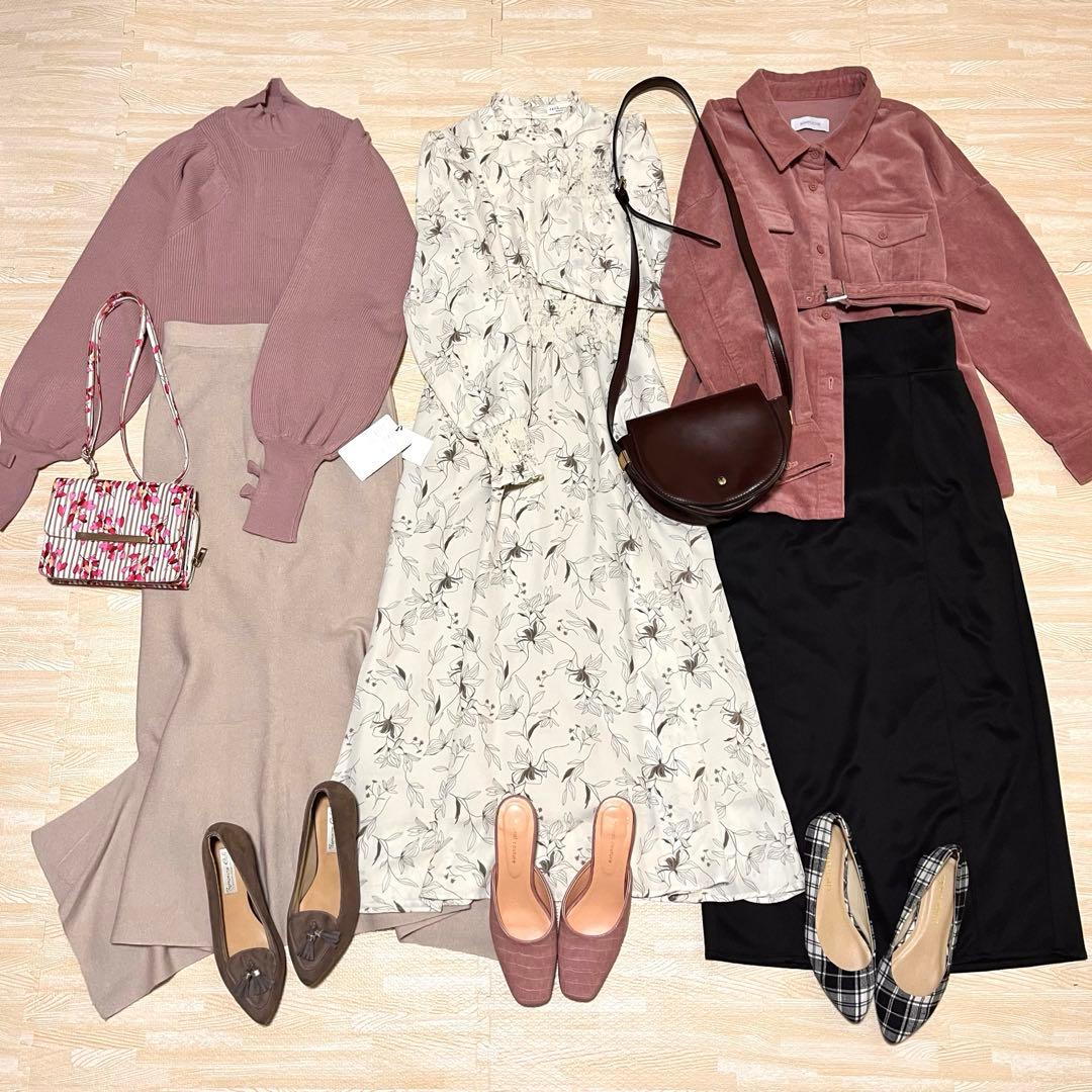 専用です 春の桜色コーデ✨着回しやすいカジュアル可愛いお洋服 10点