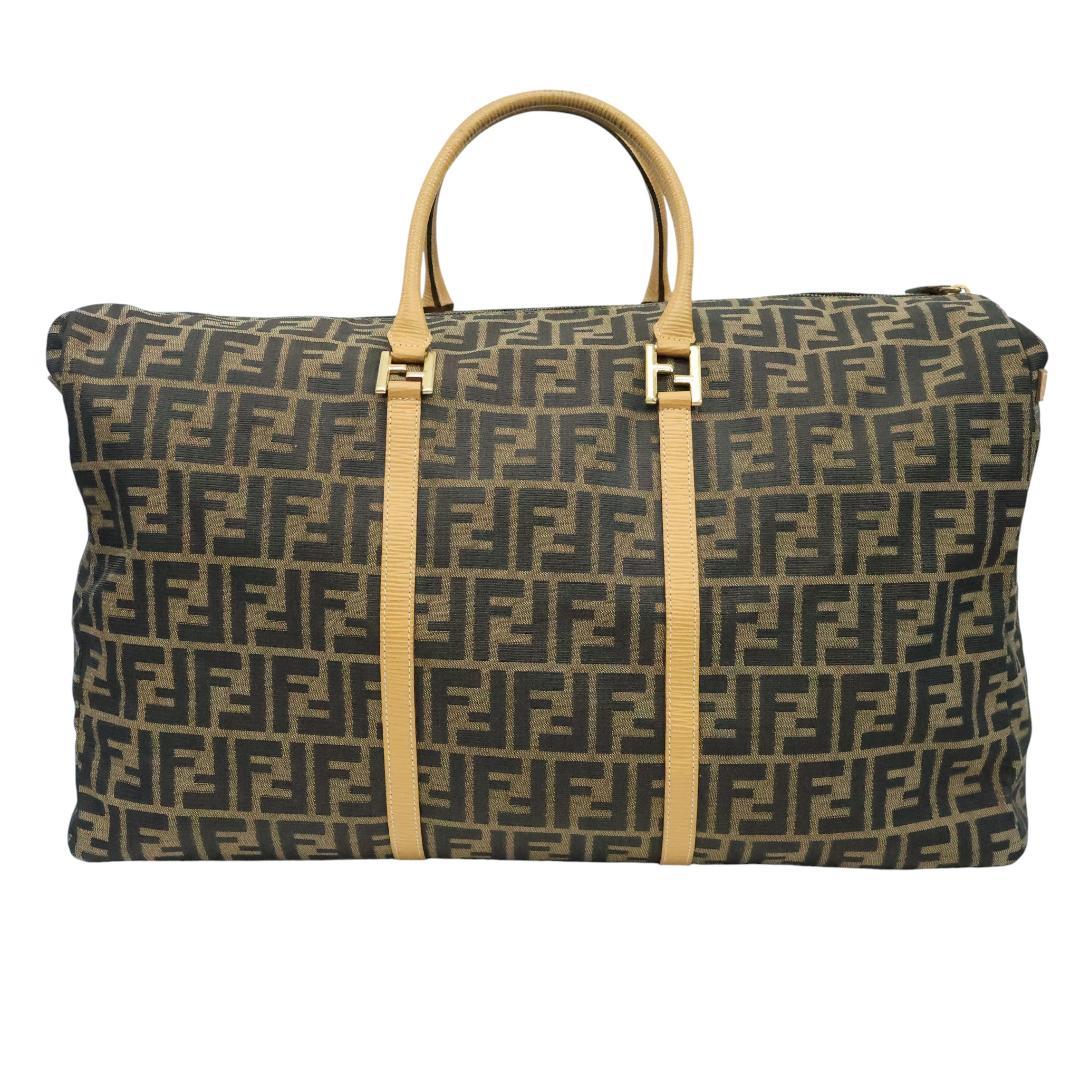 美品 FENDI フェンディ ボストンバッグ ズッカ柄 総柄 大容量 FF金具