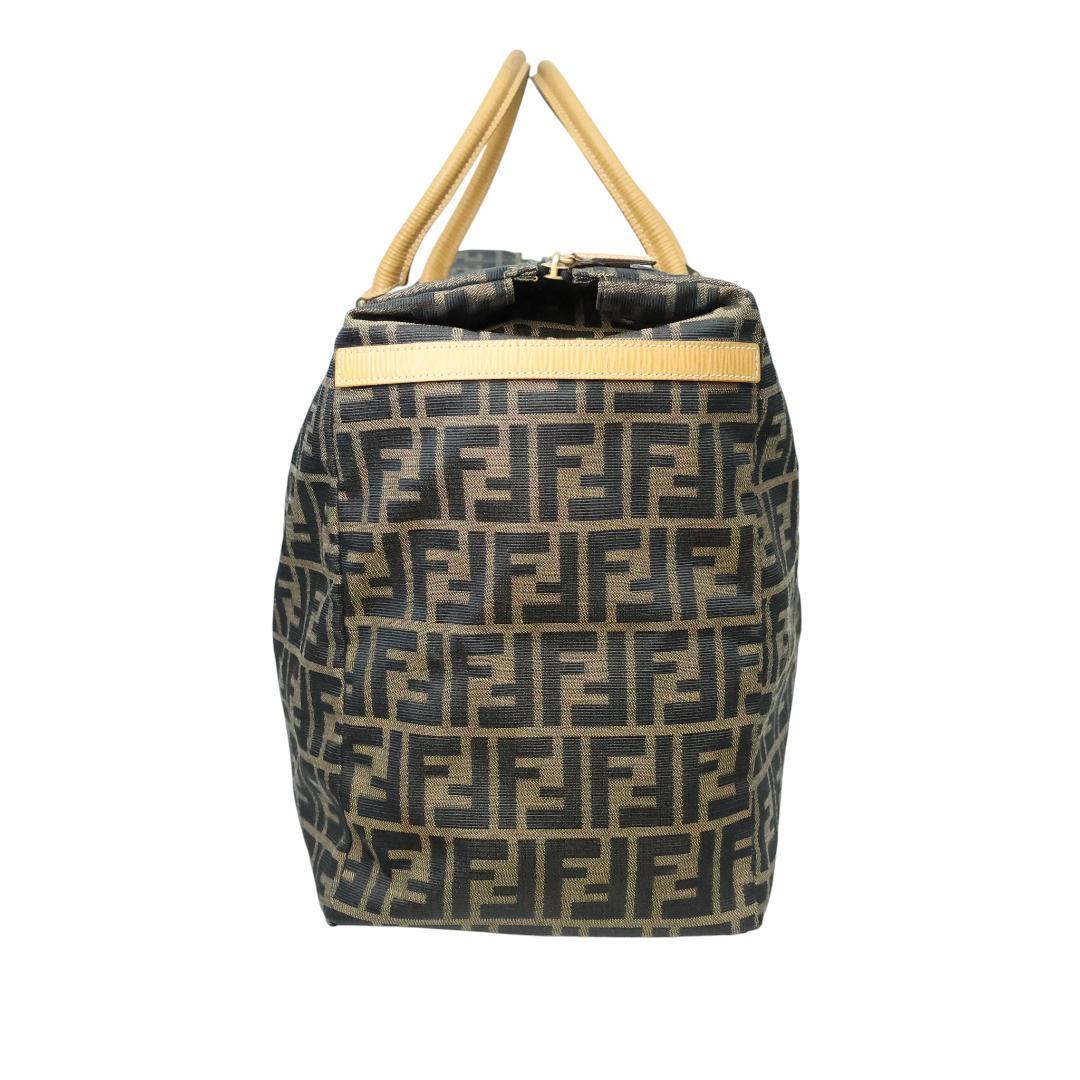 美品 FENDI フェンディ ボストンバッグ ズッカ柄 総柄 大容量 FF金具