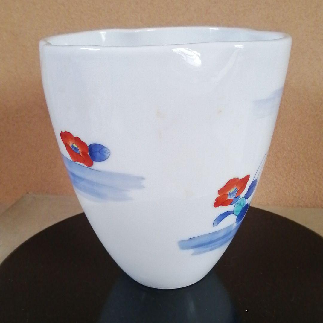 色鍋島　花器　鍋島忠山作