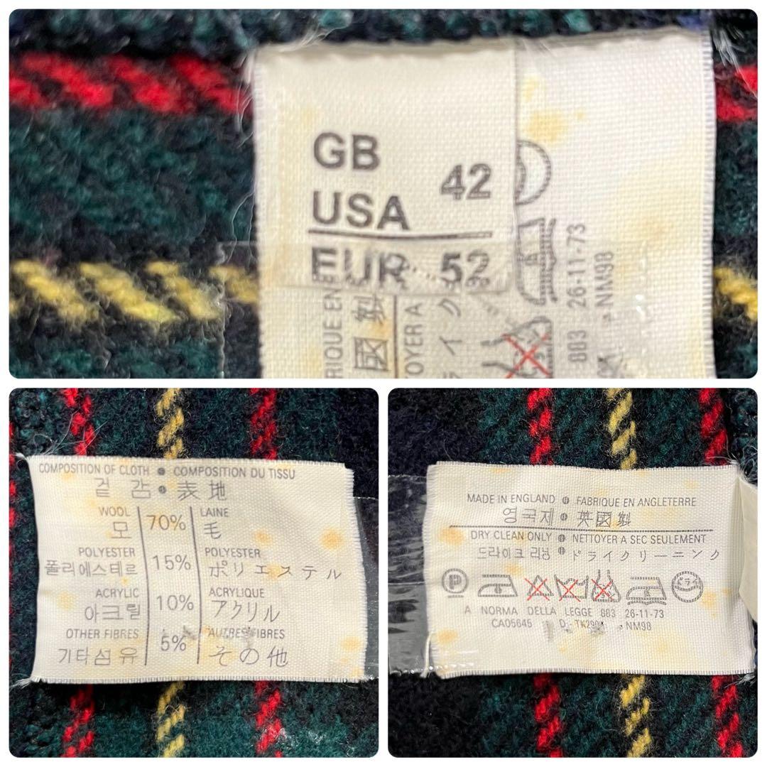 英国製✨グローバーオール　クラシック ダッフルコート 裏地チェック　L〜XL