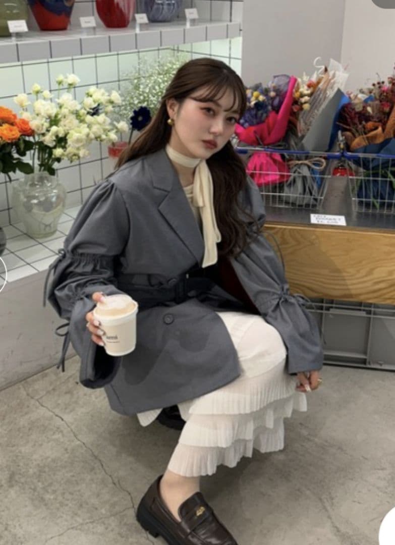 jouetie リボンスリーブジャケットミニワンピース【セットアップ対応】