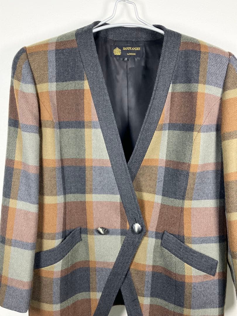 245 【美品】HARDY AMIES テーラードジャケット ウール XL