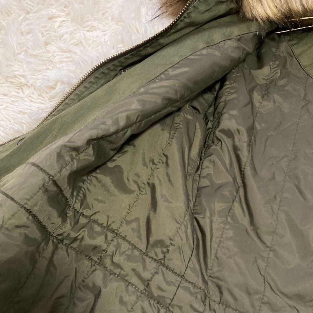 DIESEL ファー付きブルゾン カーキ F モッズ ミリタリー オシャレ