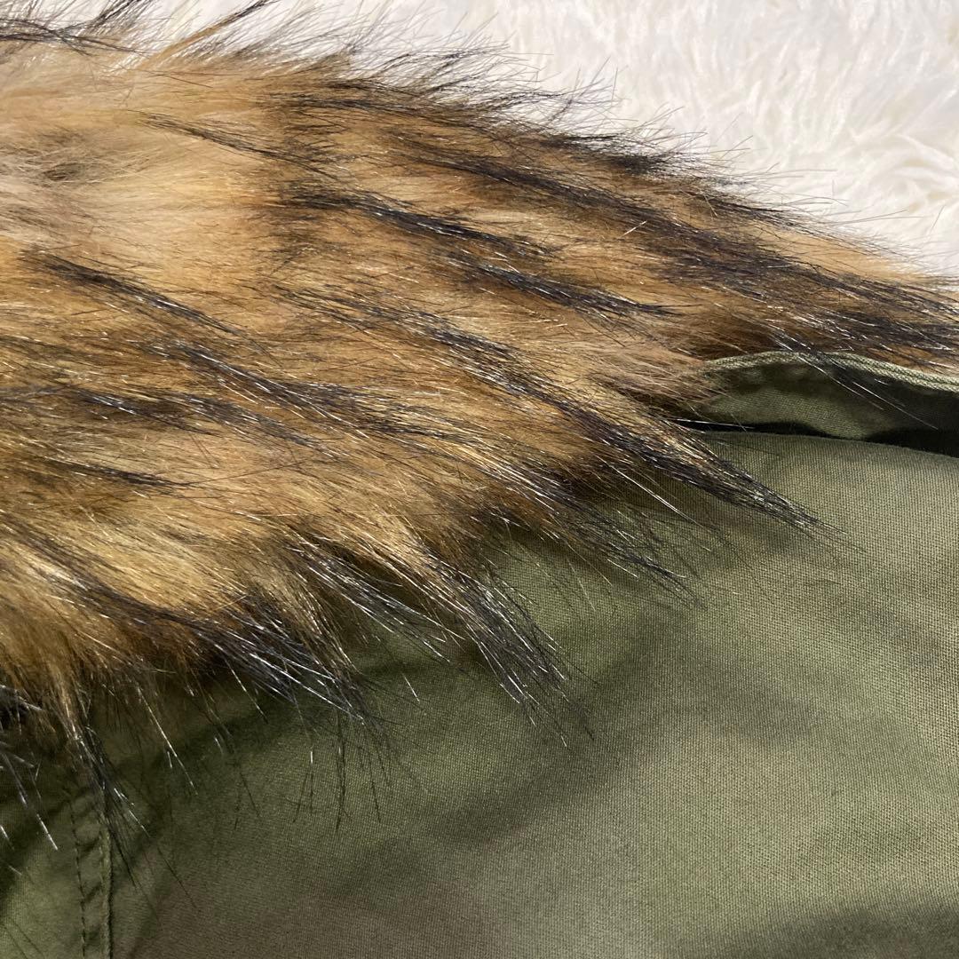 DIESEL ファー付きブルゾン カーキ F モッズ ミリタリー オシャレ