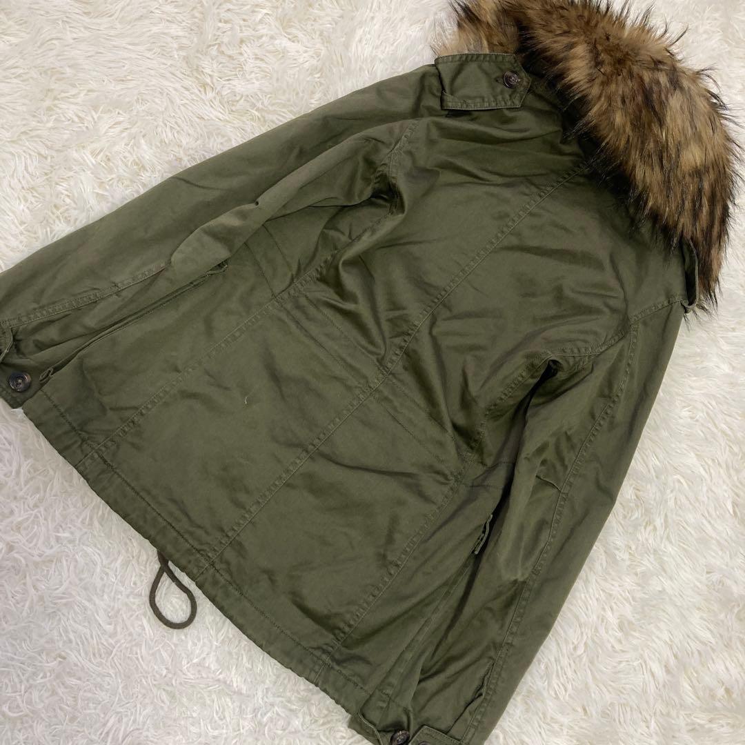 DIESEL ファー付きブルゾン カーキ F モッズ ミリタリー オシャレ