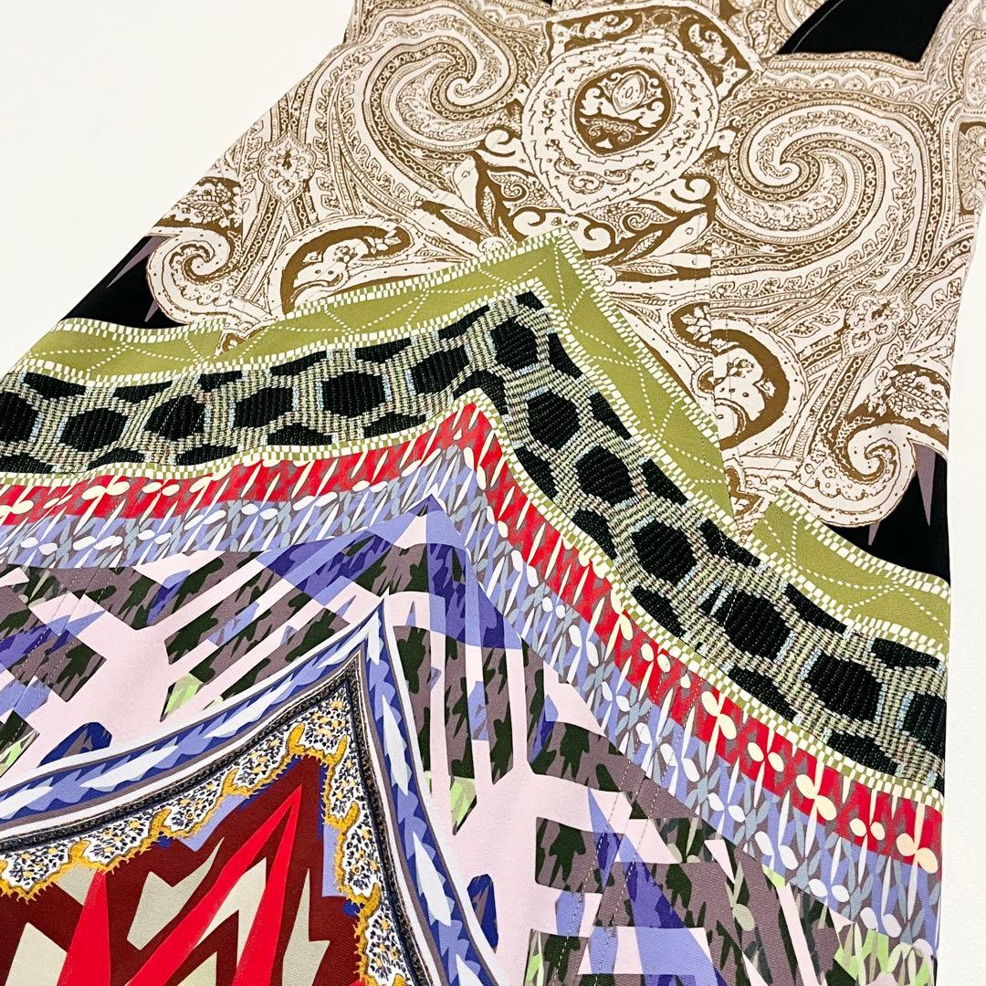 【美品】ETRO エトロ　ノースリーブ ワンピース　ペイズリー　マルチカラー