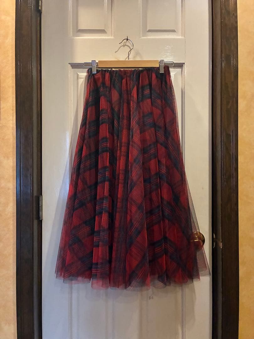 【新品】JENNEジェンヌ　チュールチェックスカート