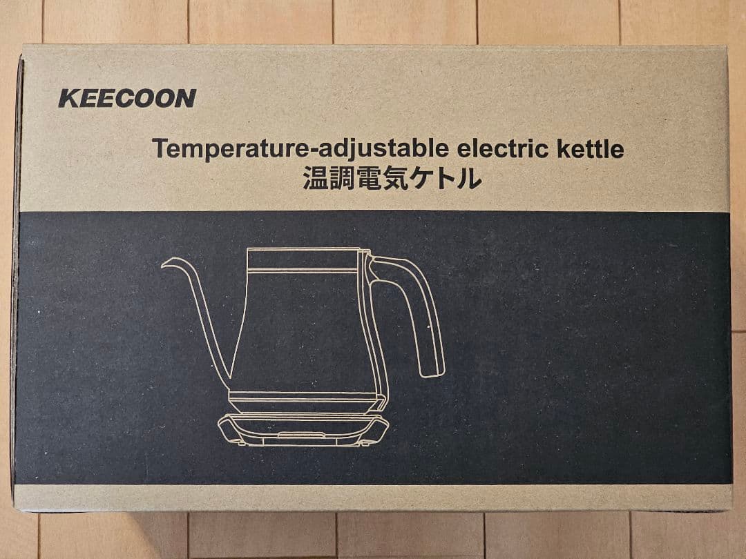 【KEECOON】電気ケトル 900ml 温度調整・保温機能機能付き