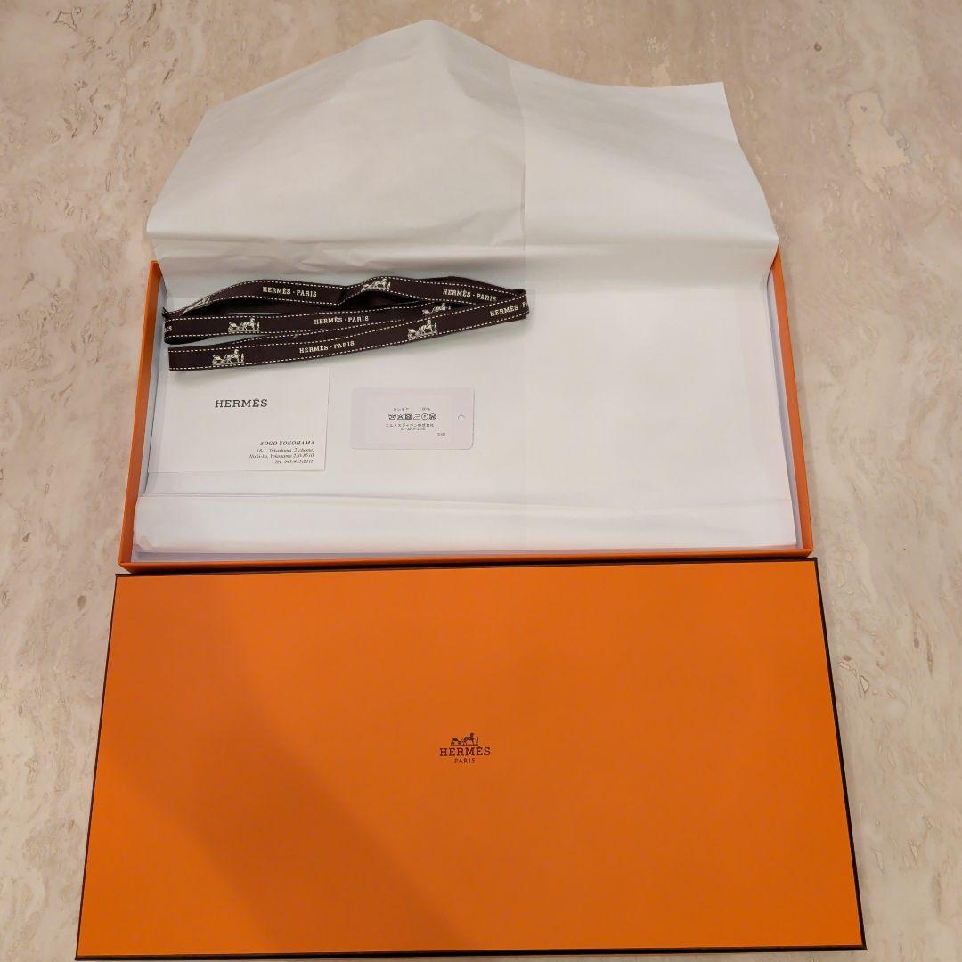 【ほぼ未使用】HERMES エルメス カシミヤマフラー ソー・ドゥ・エ グレー
