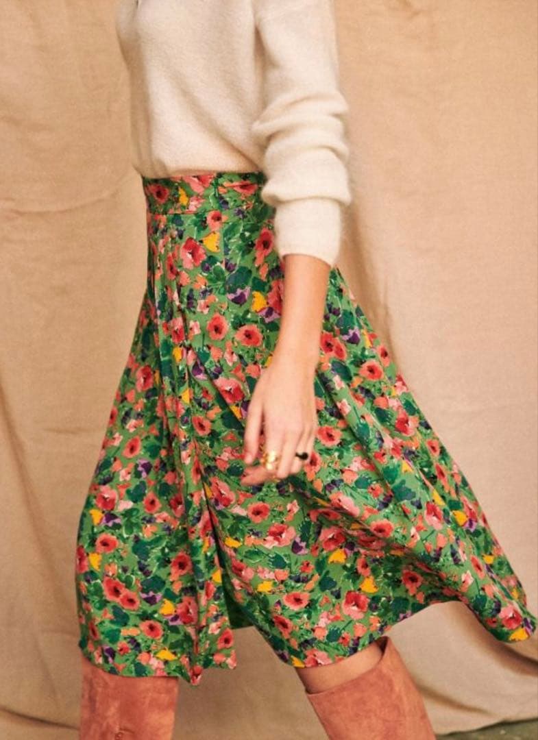 【sezane セザンヌ】花柄 スカート S M 新品 未使用【正規購入品】